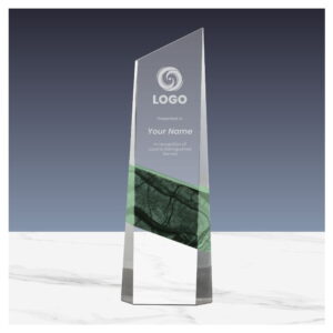 Vertical Crystal and Marble Awards in Hardboard Box