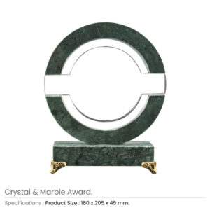 Round Crystal and Marble Awards in Hardboard Box