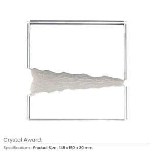 Square Crystal Awards in Fiber Hardboard Box