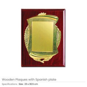 Wooden Plaques with Stylish Plate