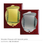 Wooden Plaques with Stylish Plate