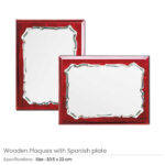 Wooden Plaques with Spanish Plate