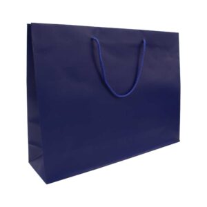 A4 Horizontal Blue Paper Shopping Bags