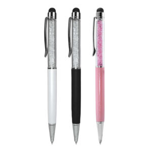 Crystal Pens with Stylus Metal