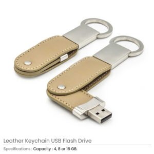 Leather Key Chain USB Flash