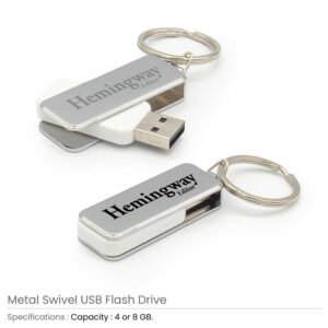 Metal Swivel USB with Key Holder