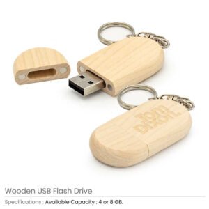 Wooden Case USB with Key Holder