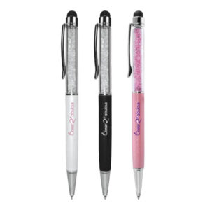 Crystal Pens with Stylus Metal