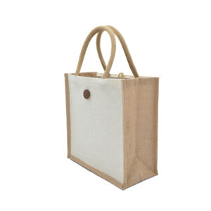 Jute Bag Round Strap with Button (mr-5)