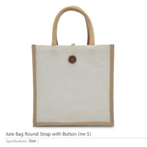 Jute Bag Round Strap with Button (mr-5)