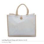 Jute Bag Round Strap with Button (mr-6)