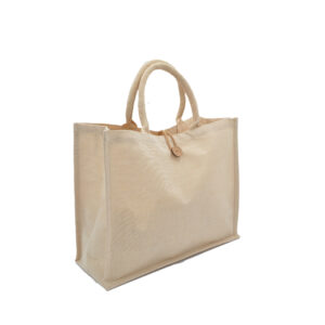 Jute Bag Round Strap with Button (mr-7)