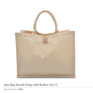 Jute Bag Round Strap with Button (mr-7)