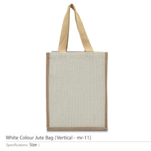 White Colour Jute Bag (Vertical - mr-11)