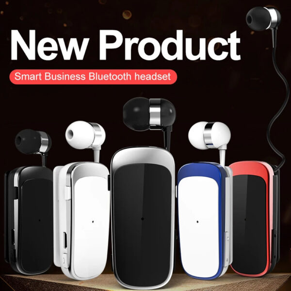 a group of bluetooth headsets