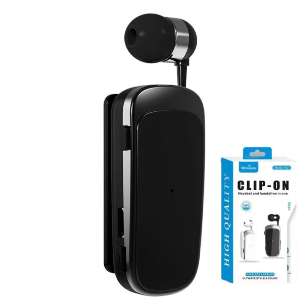 a black cell phone with a bluetooth earbud