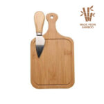 Bamboo Cutting Board with Knife