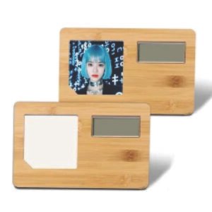 Bamboo Clock Photo Frames