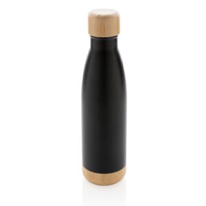 Double Wall Stainless Bottle with Bamboo Lid and Base