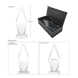 Flame Shaped Crystal Awards