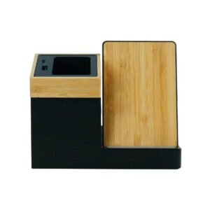 Bamboo Pen Stand | Wireless Charger Pen Holder | Wireless Mobile Stand Pen Holders