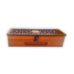 Wooden Gift Box for Dates, Nuts, and Incense | Laser Cut Wooden Incense Stick Burner Storage Box | 30x10x7 cm Wedding Gift Box
