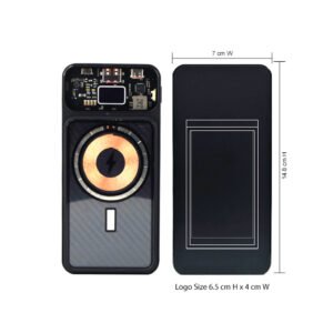 Transparent Magnetic Wireless PowerBank | Light-UP LOGO  Fast Charger