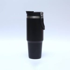 Stainless Steel Thermal Coffee Mug Car | Thermos Cup WIth Flip Straw And Handle | 20oz 30oz Insulated Travel Tumblers Wholesale Bulk