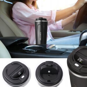 Insulated Stainless Steel Coffee Mug with Lid | Leak Proof | Double Wall Insulated Mug for Coffee and Tea | Hot and Cold Tumbler | Coffee Mug with Lid for Home & Office