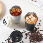 Insulated Stainless Steel Coffee Mug with Lid | Leak Proof | Double Wall Insulated Mug for Coffee and Tea | Hot and Cold Tumbler | Coffee Mug with Lid for Home & Office