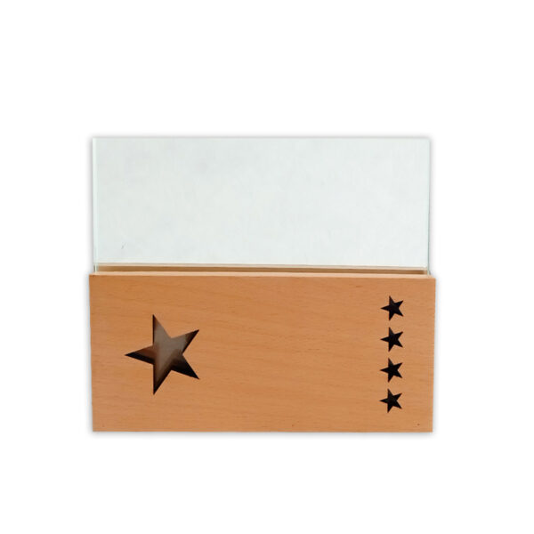 4 Star Crystal Award with Wood Base | Crystal Souvenir