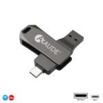 OTG Metal USB 64GB Type C | Swivel OTG USB in Gun Metal 64GB V. 3.0 Type C