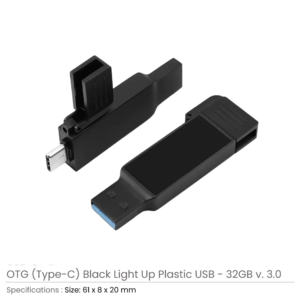OTG USB with LED Logo 32GB Type C
