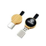 Bamboo LED Logo USB with Strap 64GB