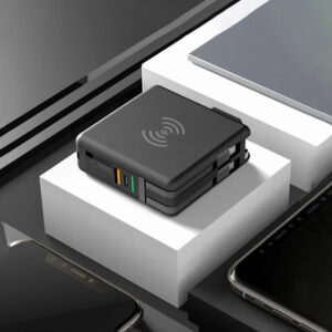 Power Bank with Integrated USB-C Cable