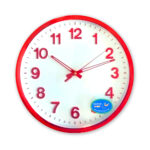 Silent Non-ticking Wall Clock Modern Style | Round Decorative Bedroom Office Study Room Kitchen Wall Clock-Red