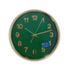 Silent Non-ticking Wall Clock Modern Style | Round Decorative Bedroom Office Study Room Kitchen Wall Clock-Green Golden