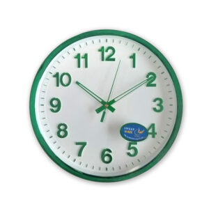 Silent Non-ticking Wall Clock Modern Style | Round Decorative Bedroom Office Study Room Kitchen Wall Clock-White Green