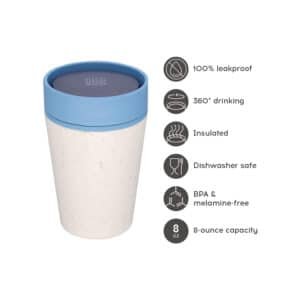 Circular Leakproof Reusable Coffee Cup | The World's First Travel Mug Made from Recycled Coffee Cups | 100% Leak-Proof, Sustainable & Insulated.