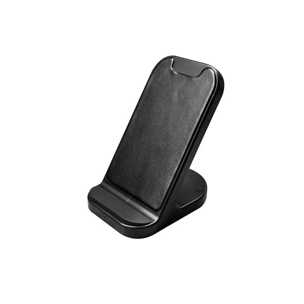 BASEL - @memorii Recycled 10W Wireless Charger Phone Stand - Black3