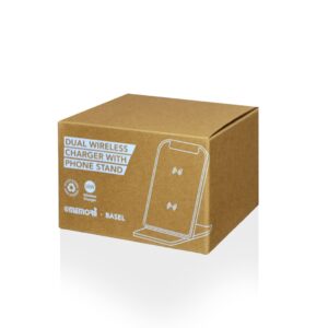 BASEL Recycled 10W Wireless Charger | Phone Stand