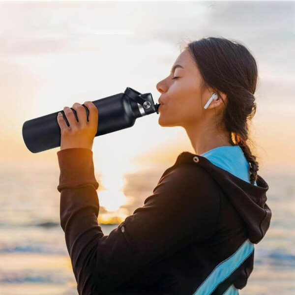 CERVO | Hans Larsen | Vacuum Bottle with Sports Lid | Stainless Steel Vacuum Bottle | Drinkwares